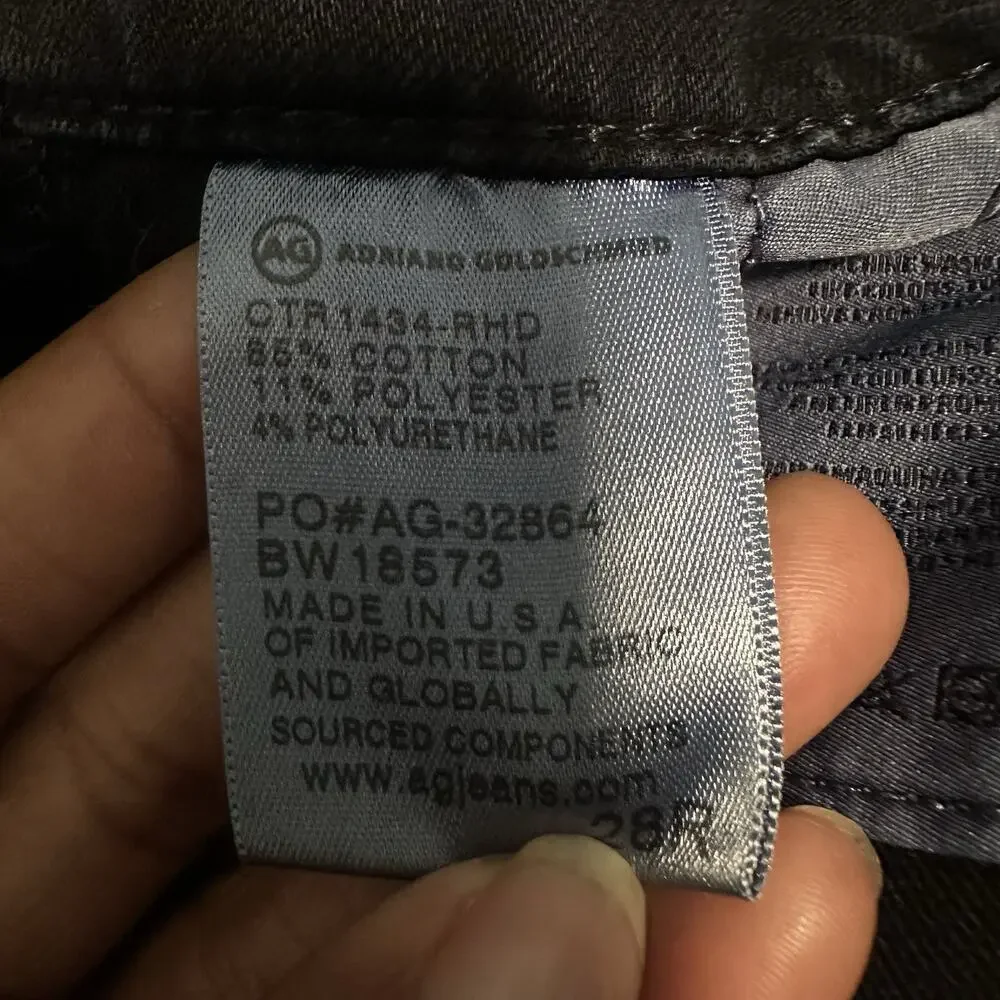 AG Adriano Goldschmied Jeans Women 28R The Prima‎ Mid Rise Cigarette Dark Blue